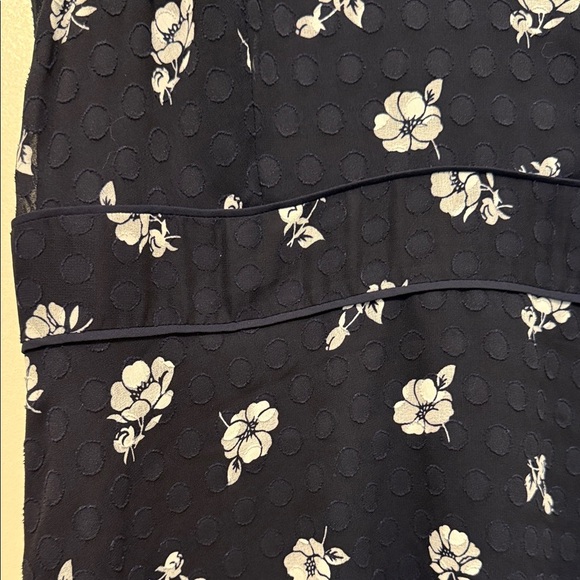 Ann Taylor A Line Sleeveless Midi Dress Size 4 Navy and White Floral - Picture 5 of 13